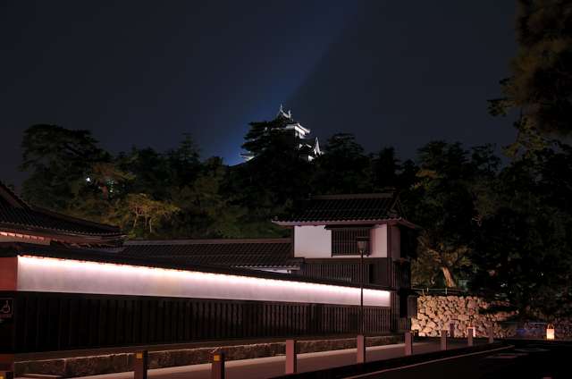 松江水燈路と松江城